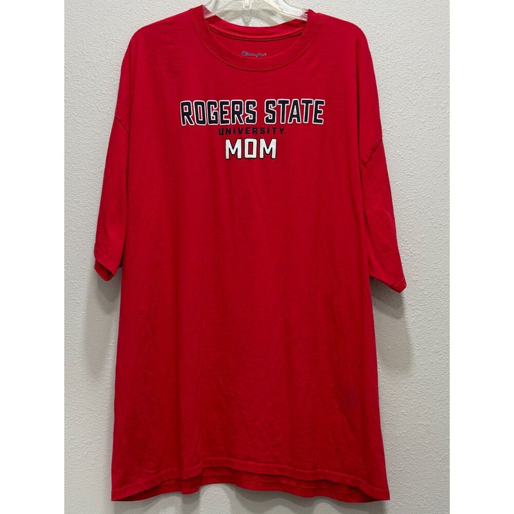 Champion Womens Red Rogers State University Mom T-Shirt Size 3XL
